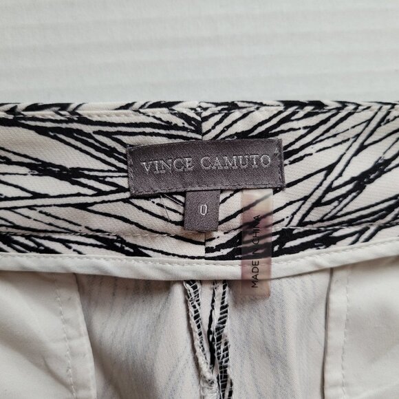 Vince Camuto pants white with black stripes stretch straight leg trousers small - Picture 5 of 12